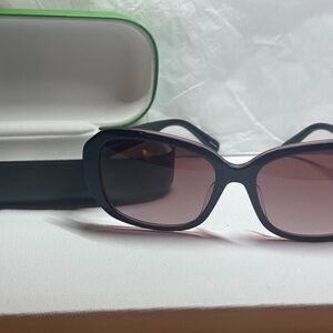 Kate Spade Black Frame Sunglasses with Pink Lenses